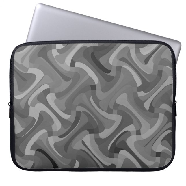 Capa Para Notebook Padrão preto e branco (Frente)