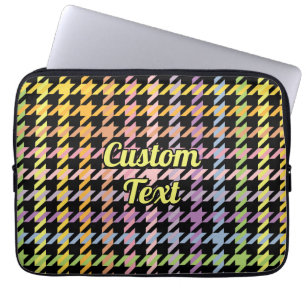 Capa Para Notebook Padrão Rainbow Houndstooth
