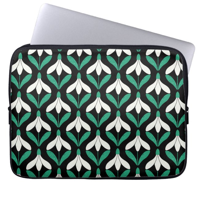 Capa Para Notebook padrão Retro Scandi Snowdrop Modernista do Século  (Frente)