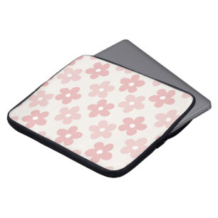 Capa Para Notebook Padrão Retroativo das Flores de Margarida Rosa