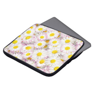 Capa Para Notebook Padrão Rosa Púrpura da Flor da Margarina