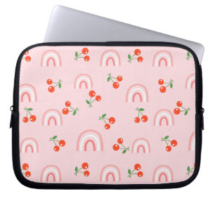 Capa Para Notebook Padrão Rosa Rainbow Cherry