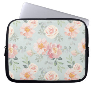 Capa Para Notebook Padrão Rosa Rosa Rosa Rosa Pastel Garden