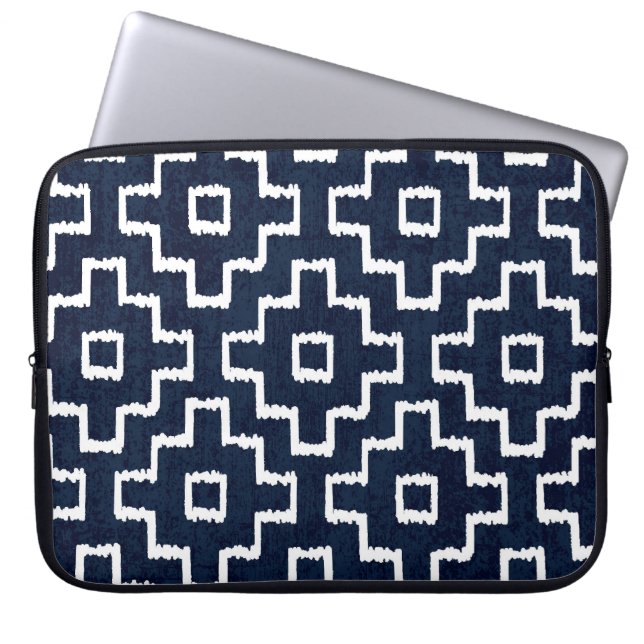 Capa Para Notebook Padrão Sashiko: Bordado Japonês Tradicional (Frente)