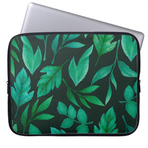 Capa Para Notebook Padrão sem costura aquarela com tinta manual azul
