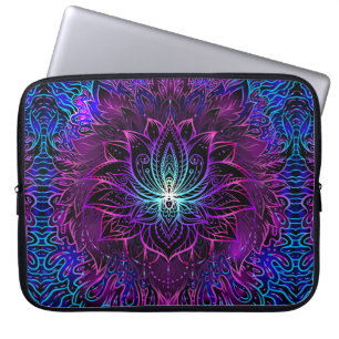 Capa Para Notebook Padrão sem costura com a flor de Lotus ornamentad