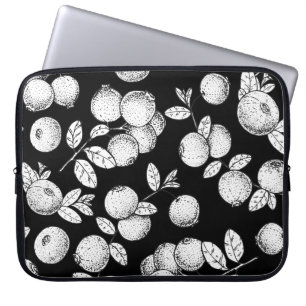 Capa Para Notebook Padrão sem costura com amora. Desenho desenhado à 