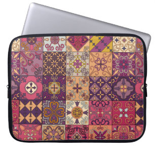 Capa Para Notebook Padrão sem costura com azulejos portugueses em tal