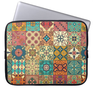 Capa Para Notebook Padrão sem costura com azulejos portugueses em tal