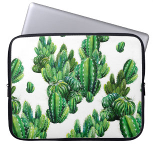 Capa Para Notebook Padrão sem costura com cactos aquarela. Cactus il