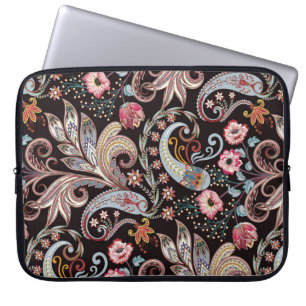 Capa Para Notebook Padrão sem costura com cor paisley floral