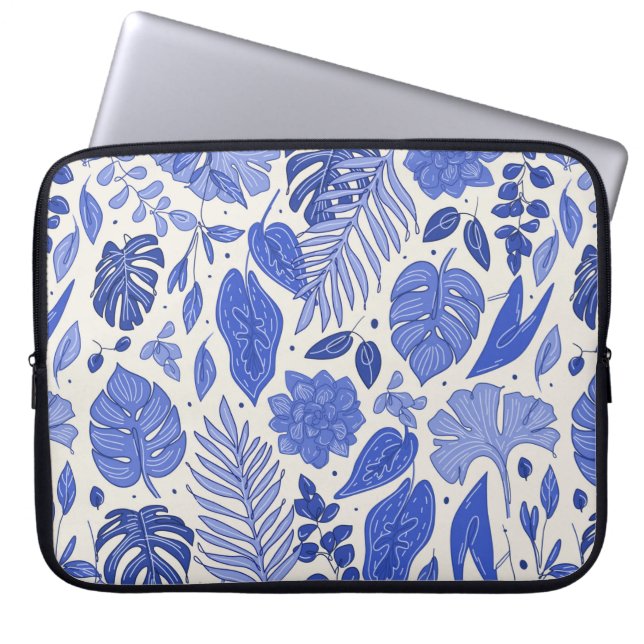 Capa Para Notebook Padrão sem costura com flores (Frente)