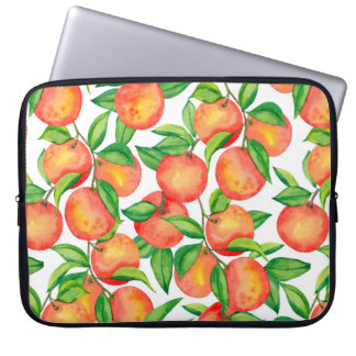 Capa Para Notebook Padrão sem costura com fruta de tangerina e