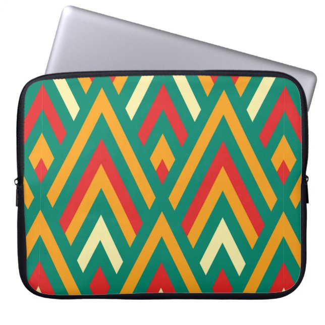 Capa Para Notebook Padrão sem costura com geometria decorativa e abdo (Frente)