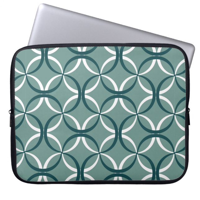 Capa Para Notebook Padrão sem costura com linhas onduladas (Frente)