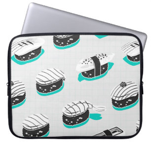Capa Para Notebook Padrão sem costura com nigiri sushi