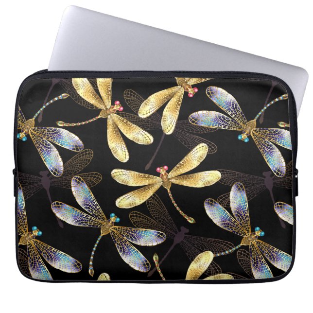 Capa Para Notebook Padrão sem costura com Ouros (Frente)