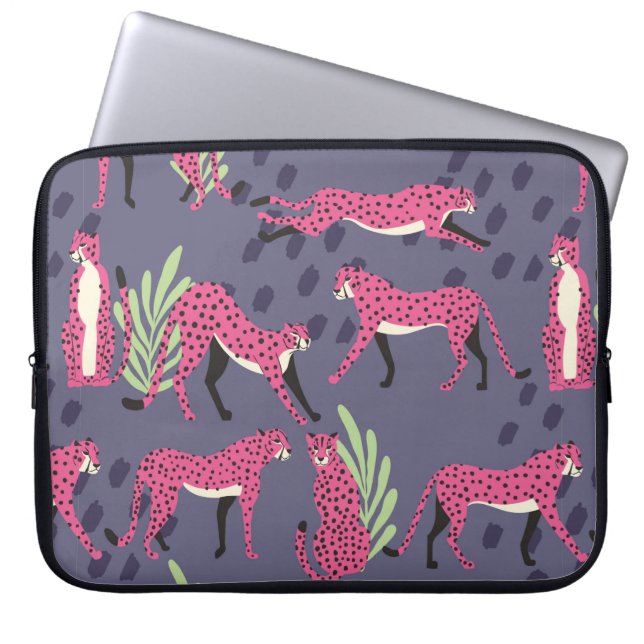 Capa Para Notebook Padrão sem costura com pi exótico de gato grande d (Frente)