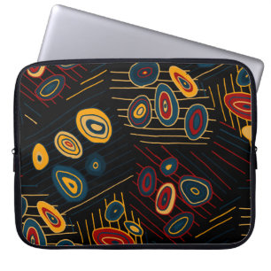 Capa Para Notebook Padrão sem costura com rabiscos abstrato modernos.