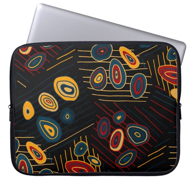 Capa Para Notebook Padrão sem costura com rabiscos abstrato modernos. (Frente)