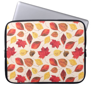 Capa Para Notebook Padrão sem costura criado de folhas isoladas reai