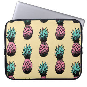 Capa Para Notebook Padrão sem costura de abacaxi desenhado manualmen