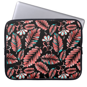 Capa Para Notebook Padrão sem costura de aquarelas com fundo de flore