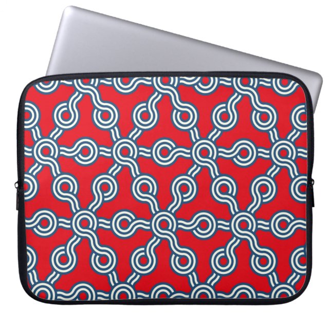 Capa Para Notebook padrão sem costura de latência gráfica com hexágon (Frente)