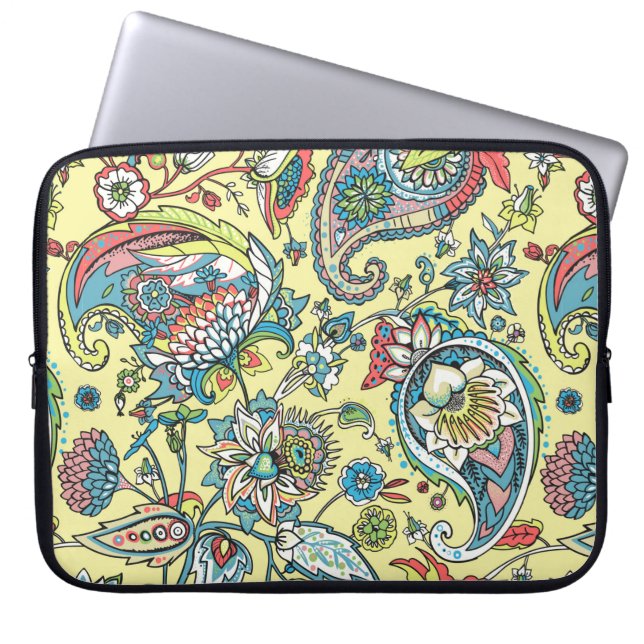 Capa Para Notebook Padrão sem costura de Paisley baseado no padrão tr (Frente)