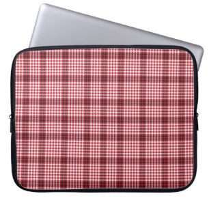 Capa Para Notebook Padrão sem costura de tartã de xadrez vermelha