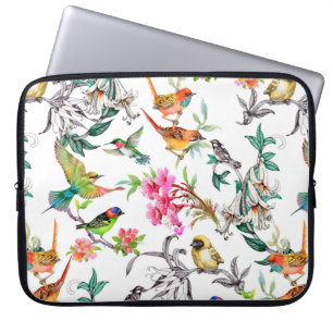 Capa Para Notebook Padrão sem costura desenhado à mão de aquarelas