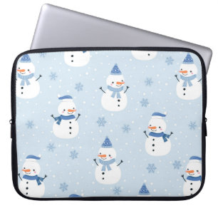 Capa Para Notebook Padrão sem costura do boneco de neve,fundo de inv