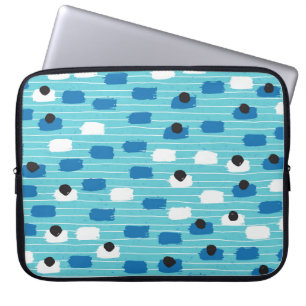 Capa Para Notebook Padrão sem costura do curso do pincel, desenhado à