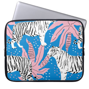 Capa Para Notebook Padrão sem costura do Tigre,fundo animal selvagem,