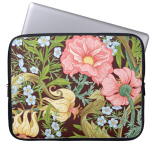 Capa Para Notebook Padrão sem costura floral, fundo com arte no
