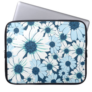 Capa Para Notebook Padrão sem costura floral/padrão textual de flor,