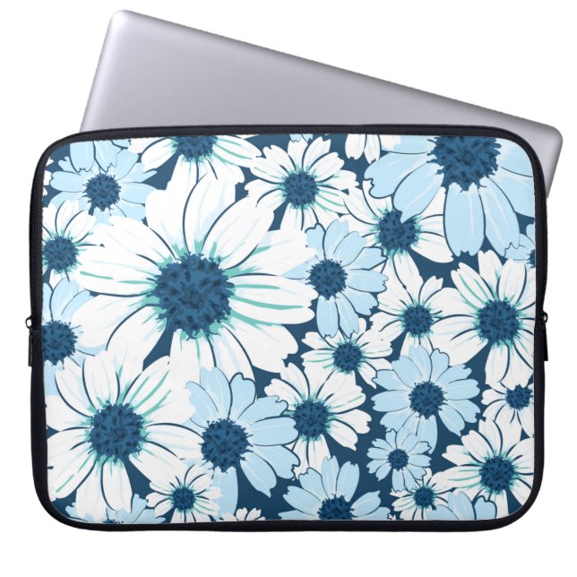 Capa Para Notebook Padrão sem costura floral/padrão textual de flor,  (Frente)