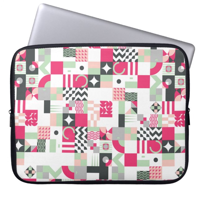 Capa Para Notebook Padrão sem costura geométrico contemporâneo com (Frente)