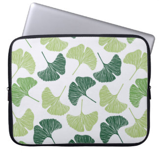 Capa Para Notebook Padrão sem costura Ginkgo biloba verde 