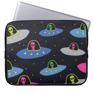 Capa Para Notebook Padrão sem costura infantil com cosmos desenhados