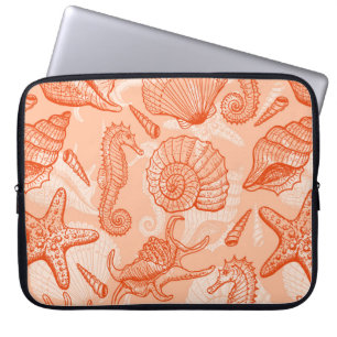 Capa Para Notebook Padrão sem descontinuidades de animais marinhos