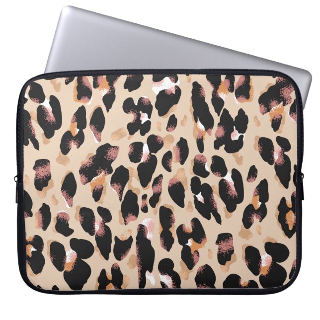 Capa Para Notebook Padrão sem falhas de impressão leopardo (Frente)