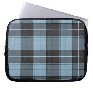 Capa Para Notebook Padrão simples de tartan em azul claro