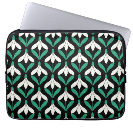 Capa Para Notebook Padrão Snowdrop moderno do meio do século Scandi r