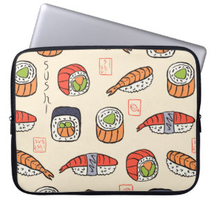 Capa Para Notebook padrão sushi sem costura