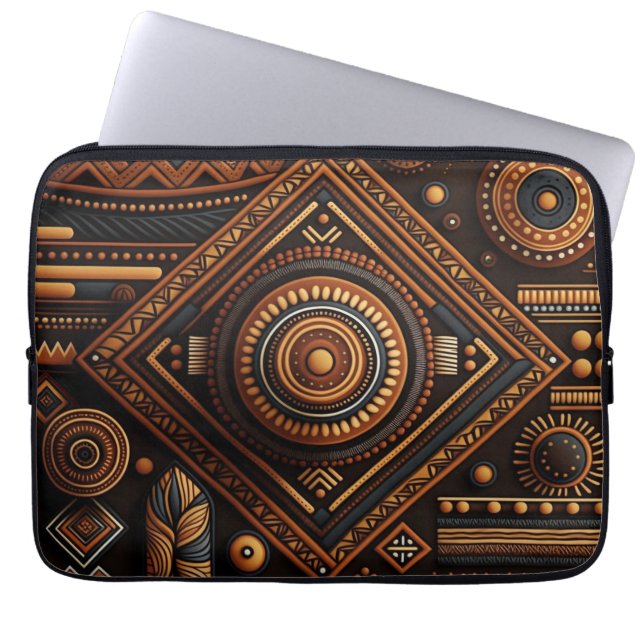 Capa Para Notebook Padrão tradicional africano. África étnica (Frente)
