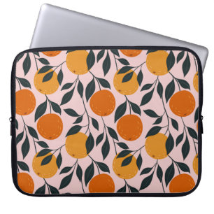 Capa Para Notebook Padrão transparente colorido laranja. padrão lar