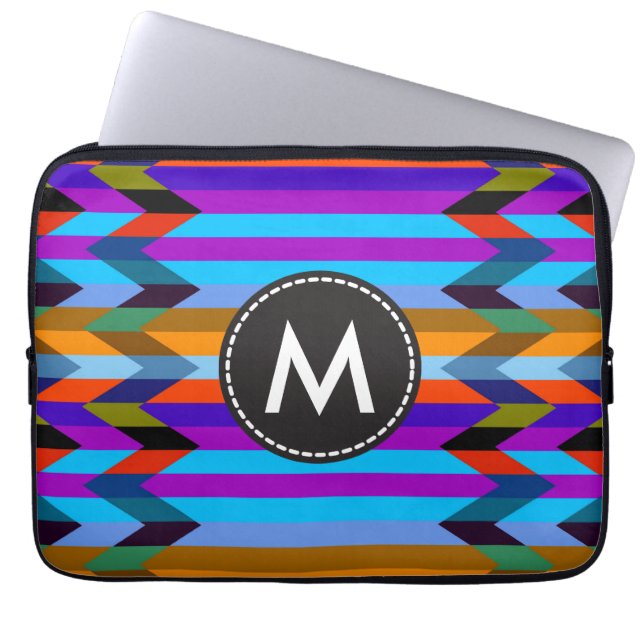 Capa Para Notebook Padrão Trendy Chevron Stripes #18 (Frente)