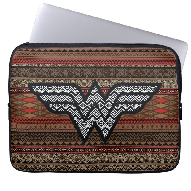 Capa Para Notebook Padrão Tribal da Mulher Maravilha (Frente)