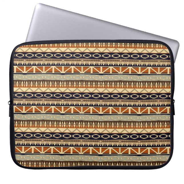 Capa Para Notebook padrão tribal étnico africano stripes (Frente)
